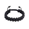 Pulsera de ágata negro natural obsidiana imán de atracción feldespato tejido doble ajustable ojo de tigre completo pulsera de hombre