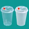 90-360 Copo Plástico Pp Transparente Pequeno Descartável Chá Leite Café Copo Selável Fosco Embalagem para Levar Copo
