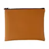 Bolso con Cremallera de Cuero Bolso para Documentos Bolso Portátil Carpeta de Negocios Bolsa de Almacenamiento de Información Bolsa para Contratos Bolso de Mano Anti-Cuadrado