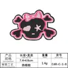 Etiqueta de bordado por computadora recta de fábrica parche de calavera cabeza de fantasma accesorios de ropa de alta gama parche de bordado europeo y americano pegatina de tela