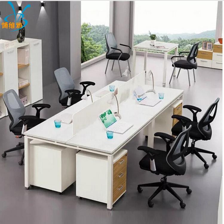 职员办公桌4人位办公桌椅组合6人位屏风隔断员工位简约现代2人位