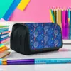 Bolsa para Lápices de Niño con Estampado de Baloncesto Nuevo Transfronteriza Gran Capacidad Caja de Papelería para Estudiantes Bolsa de Almacenamiento de Papelería de Doble Capa para Niños