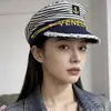 Gorra Azul Marino Bordada Europea y Americana Cosplay Uniforme de Policía Femenino Sombrero de Otoño e Invierno para Actuación Circunferencia de Cabeza Grande Sombrero de Marinero Japonés para Mujer