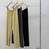 Pantalones Casuales de Hielo para Mujer, Sensación Fresca, Para el Uso Diario, Cintura Ajustada, Cordón Elástico, Caída Suelta, Adelgazantes, Pantalones de Pierna Recta Ancha
