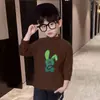Y2123 # Camiseta de Segunda Pele Masculina Derong Gola Alta Meia Manga Estilo Novo Outono e Inverno Infantil Roupa Íntima Confortável e Quente para Crianças de Tamanho Médio e Grande com Manga Longa