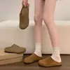 Mules de otoño para mujer de punta cerrada para exteriores, estilo de nicho, sin cordones, suela gruesa, nuevo estilo francés perezoso tipo Birkenstock 2026