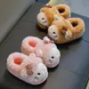 Pantuflas de Algodón de Invierno para Niños y Niñas, Cálidas y Forradas de Felpa, Antideslizantes, Diseño Lindo de Gato, Adecuadas para Bebés y Niños Pequeños