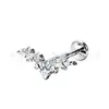 Jiangtai F136 Titanio Circonia Marqués Estrella de Cuatro Puntas Corazón Murciélago Joyería para Cabeza G23 Aleación de Titanio Cuerpo Joyería para Perforación