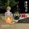 Luz de Vela Eletrônica Miniatura Lanterna LED Lâmpada Portátil Retrô Camping Lâmpada a Querosene Luz de Atmosfera de Natal Decoração