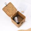 Caja de Almacenamiento Tejida de Pastos Marinos, Caja de Almacenamiento de Souvenir de Boda Estilo Pastoral con Tapa, Caja de Herramientas de Clasificación, Muestra al por Mayor
