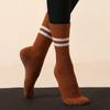 Calcetines de Yoga de Verano Personalizados Transfronterizos para Mujer, Calcetines Antideslizantes Específicos para Pilates, Estilo Deportivo Nuevo, Algodón Puro, Doble Capa, de Longitud Media