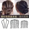 Elegante Pasador en Forma de U de Cuatro Dientes para Mujer, Peine Perezoso para el Cabello, Artefacto Fijador de Cabeza de Bola, Elegantes Accesorios para el Cabello, Pasador