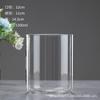 Coleção artesanal fábrica de vidro hidropônico aquário transparente planta paisagem casa orvalho coleção cilindro decoração mesa vaso