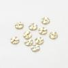 Espaçador Onda de Água Cobre 14K Galvanizado Cor Preservada Ouro Real Joias DIY Pulseira Barroca Retrô Padrão de Onda Espaçador Redondo