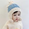 Chapéu de bebê outono e inverno bebê engrossado protetores de ouvido cap meninos e meninas pulôver chapéu infantil chapéu de malha chapéu de lã