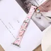 Adecuado para Apple S10 Watch con Cuero de Unicornio Arcoíris Applewatch9S8 Estampado My Little Pony 42 mm