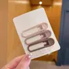 Grampo de Cabelo de Pato Simples de Cor Café Sem Costura para Verão para Mulheres, Presilha Lateral, Presilha Bb para Franja, Acessório de Cabelo, Grampo de Cabelo