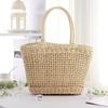 Bolso estilo pastoral bolsa de compras estilo playero moda japonesa y coreana estilo ins bolsa tejida hueca para mujer