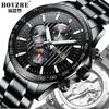 BOYZHE Relógio Mecânico Esqueleto Tourbillon Relógio Masculino Relógio Mecânico Automático Multifuncional Relógio Masculino Douyin