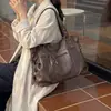 Bolsa de mano transfronteriza, popular en el comercio exterior, bolso de hombro para mujer de gran capacidad, color sólido vintage, PU, bolso cruzado versátil para el día a día
