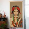Pinturas Decorativas de Celebridades Estilo Vintage con Marcos para el Hogar, Colgantes de Pared para Comedor, Pintura de Lienzo Único con Marco de Madera Maciza