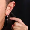 Aretes de Cruz Torcida para Hombre, Aretes de Acero Inoxidable de Moda para Mujer, Accesorios de Moda de Nicho con un Toque de Lujo, Venta al por Mayor