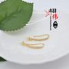 Accesorios de Joyería DIY Cobre Chapado en Oro Real Micro Aretes de Gancho para la Oreja Perla Soporte Vacío Aretes Coreanos para Mujer HW01
