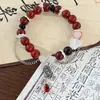 Pulsera Cabeza de Buda Luz de Luna Día de la Madre Chino Diseño de Nicho con Cuentas Pulsera Sencilla para Mejor Amigo Regalo