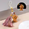 Cadena para Teléfono Móvil de Signo Zodiacal de Sándalo Colgante para Bolso de Coche Llavero de Animal Pequeño Colgante Accesorios de Borla de Colores