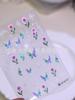 Pegatinas para Uñas con Patrón de Flores y Lazos de Colores Láser Láser y Calcomanías Autoadhesivas para Uñas Jy-0117