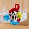 Brinco de Vidro com Pingente de Peixe Tropical Cartoon Oceano de Verão para Colar DIY, Pingente para Roupas, Acessórios, Material