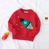 Suéter Infantil Primavera e Outono algodão puro camisa de base para meninos suéter pulôver para meninas suéter cardigã infantil festivo de Natal