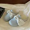 Mocasines cerrados para mujer 2026 primavera-verano nuevos populares zapatos planos con lazo, pantuflas versátiles de suela gruesa para que las mujeres los usen afuera en verano