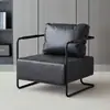 Cadeira sofá de ferro forjado, estilo vintage, estilo industrial, luxo leve, design simples, sofá para área de estar da sala de estar, sofá pequeno de um lugar de designer