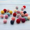 Jialin 1.5cm Bola de Pelo de Peluche Bola de Pelo de Perro Ropa Bufanda Pendientes Joyería diy Accesorios de Bola de Pelo de Cachemira