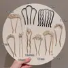 Pasador de Pelo en Forma de U con Perlas para Mujer, Pinza para Moño, Herramienta de Peinado, Pasador Fijo, Nuevo Estilo Chino, Accesorio de Cabello de Alta Gama