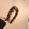 Diadema de Leopardo de Felpa Antideslizante para Otoño e Invierno para Mujeres, Diseño de Corona Alta, Versátil para Uso al Aire Libre, Accesorio para el Cabello de Gama Alta