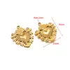 Colgante Hueco de Acero Inoxidable Corazón Sol Hoja Colgante de Oro de 18K Accesorios para Collar Pendiente DIY Venta al por Mayor