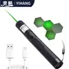 303 linterna láser USB recargable linterna láser para exteriores puntero láser puntero de venta regalo láser