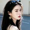 Aretes metálicos de sol estilo chica hot, clips para orejas de diseño vintage nicho, dulces y geniales, accesorios únicos y de alta gama