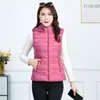 Colete de Algodão Feminino Outono e Inverno Novo Estilo Colete Curto Moda Estilo Coreano Colete Leve Colete com Capuz de Algodão Jaqueta de Algodão