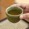 Taza de Degustación de Té Calabaza del Horno Yaozhou Nuevo Estilo Chino Juego de Té Cerámico Vintage Taza de Maestro Taza Individual Taza de Té para el Hogar Té Zen