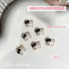 Joias para Unhas Artísticas Gato Kt de Chapéu Popular Desenho Animado Cabeça de Gatinho de Resina Vermelho Rosa Azul Diamante para Unhas DIY Usável Acessórios