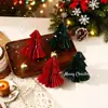 Adorno Creativo de Mini Árbol de Navidad de Panal Plegado de Origami para Decoración de Escena Navideña Colgante