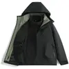Chaqueta tres en uno para hombre y mujer, a prueba de viento e impermeable, conjunto de dos piezas de forro polar para otoño e invierno para senderismo, ciclismo y montañismo, personalizable
