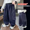 Calças Infantis Outono Roupa de Trabalho Infantil Jeans 2026 Nova Primavera e Outono Estilo Coreano Bonito Bebê Soltas Calças Compridas
