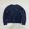 Sudadera con bordado de letras pequeñas y vigorosa para mujer, cuello redondo, manga larga, suelta, combina con todo, estilo casual pequeño para primavera y otoño