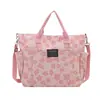 Bolso cruzado de un solo hombro, bolso de mano estampado, moderno, simple, gran capacidad, bolso de mamá, color liso, multifuncional, ligero, bolso cruzado