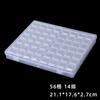 Caja de Almacenamiento para Manicura de 14 Filas y 56 Cuadrículas Caja de Plástico Transparente PP Caja para Joyas con Tapa Caja de Embalaje Venta al por Mayor Maquillaje de Belleza