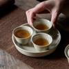 Taza de té de ceniza de planta vintage hecha a mano, taza de degustación de té, juego de té de cerámica Kung Fu, taza de fragancia, taza maestra, taza de té, taza de té, porta té